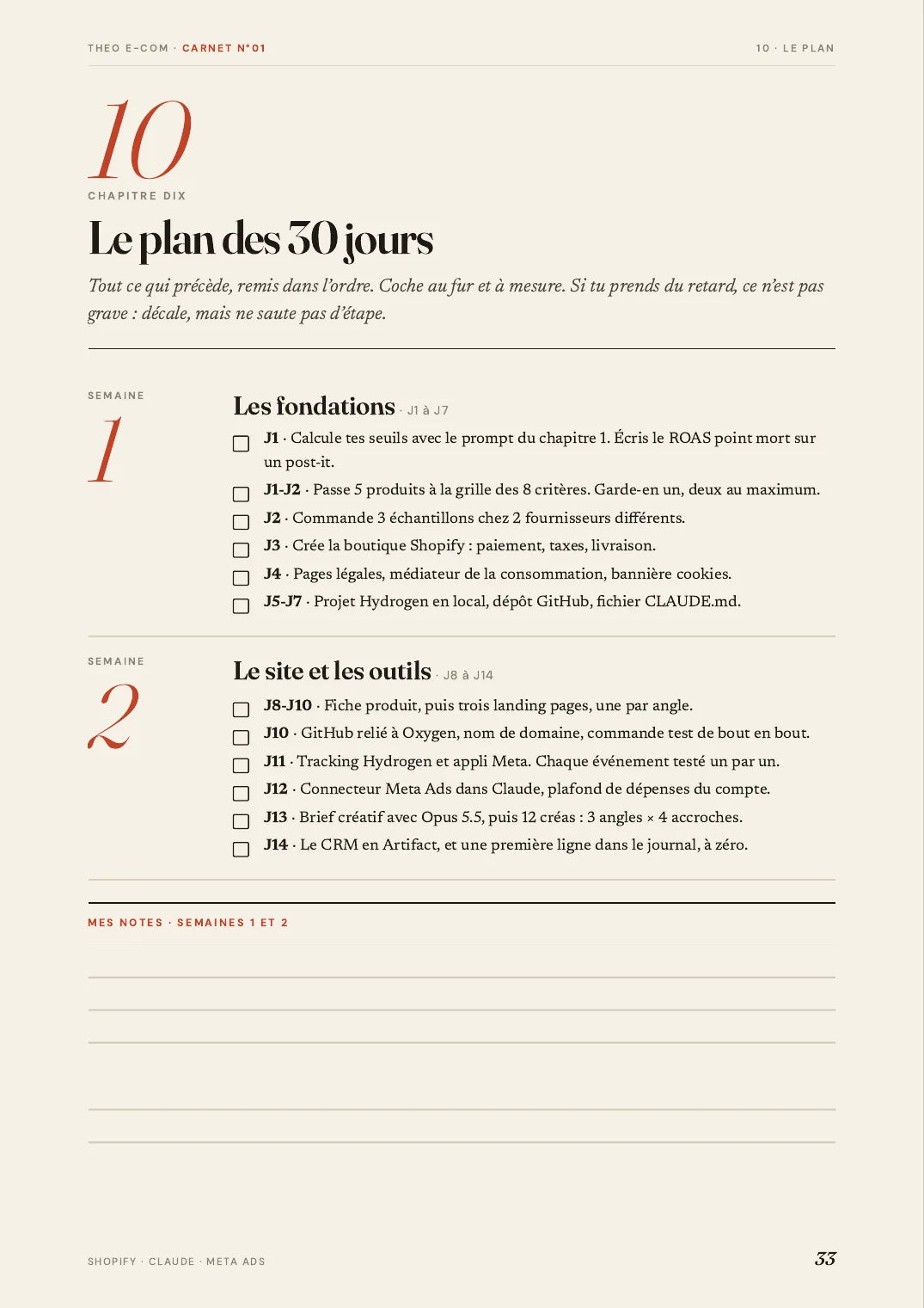 Page 33 du carnet